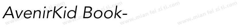 AvenirKid Book字体转换